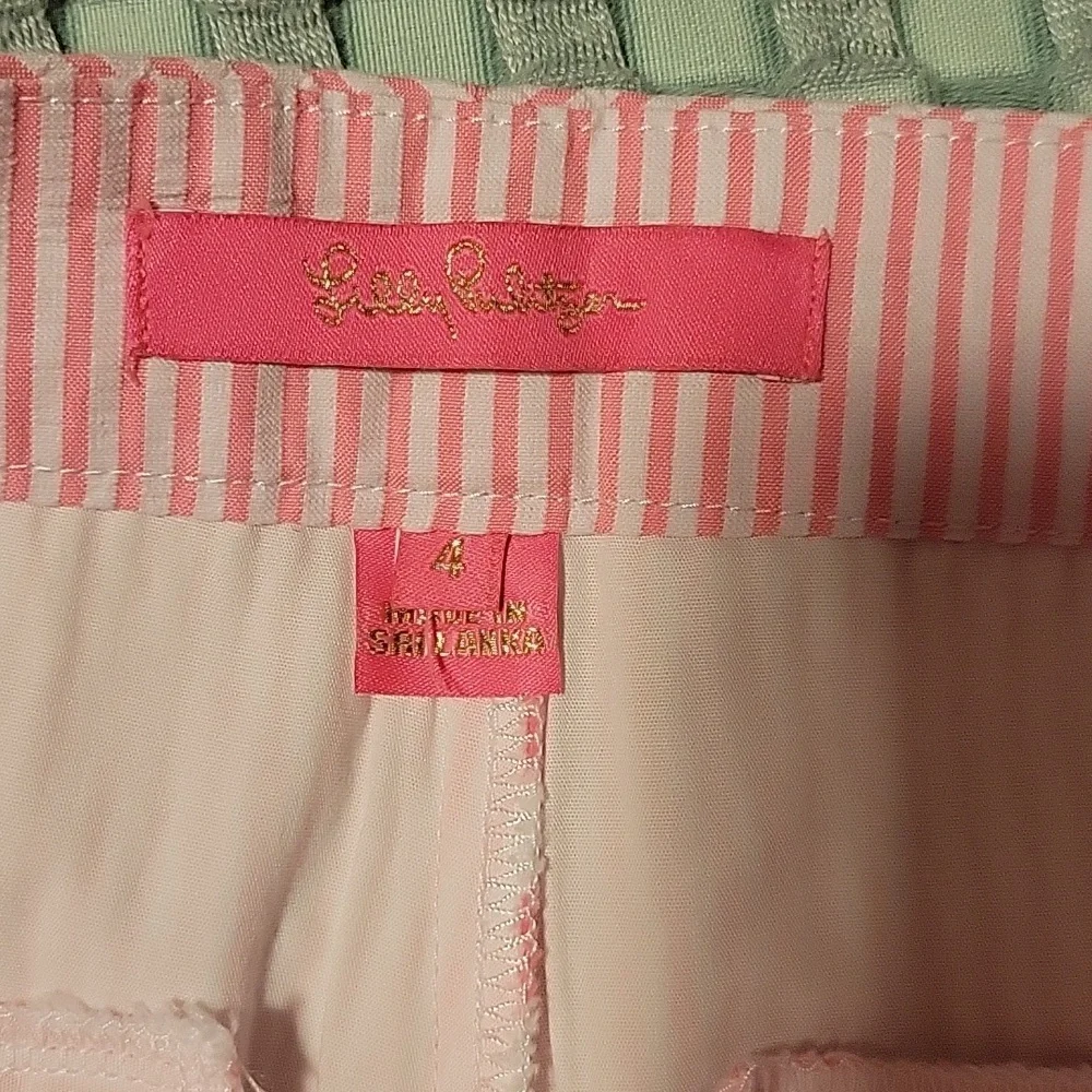 Lilly Pulitzer Pink Shorts Seersucker Cotton - Picture 5 of 5